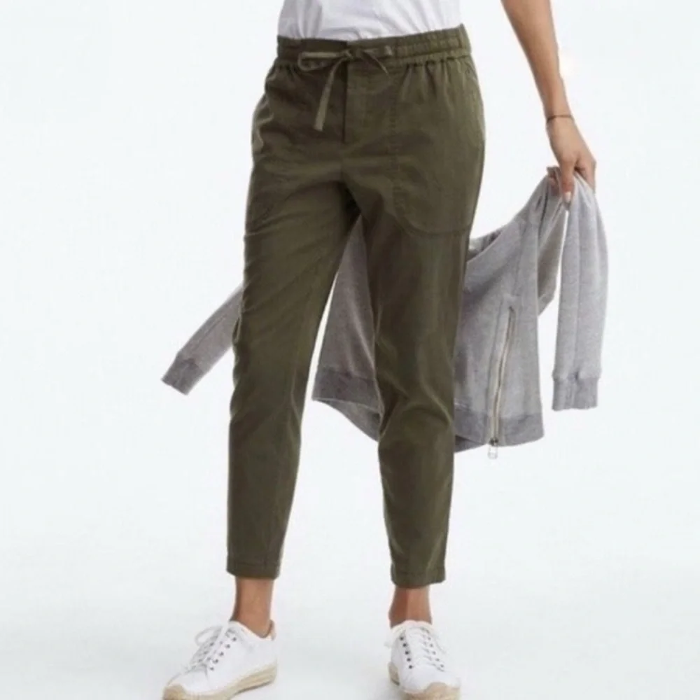 Lou & Grey Cosmic Drawstring Joggers Olive Army Green S - Picture 1 of 14